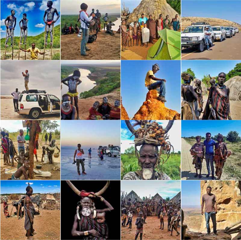 Ethiopia tours by Dani Esayas: photo collage